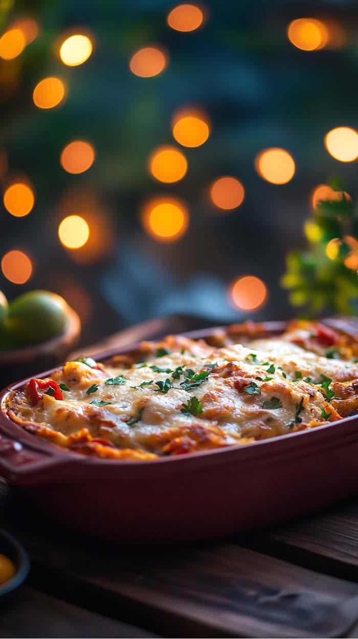 Detailansicht von King Ranch Chicken