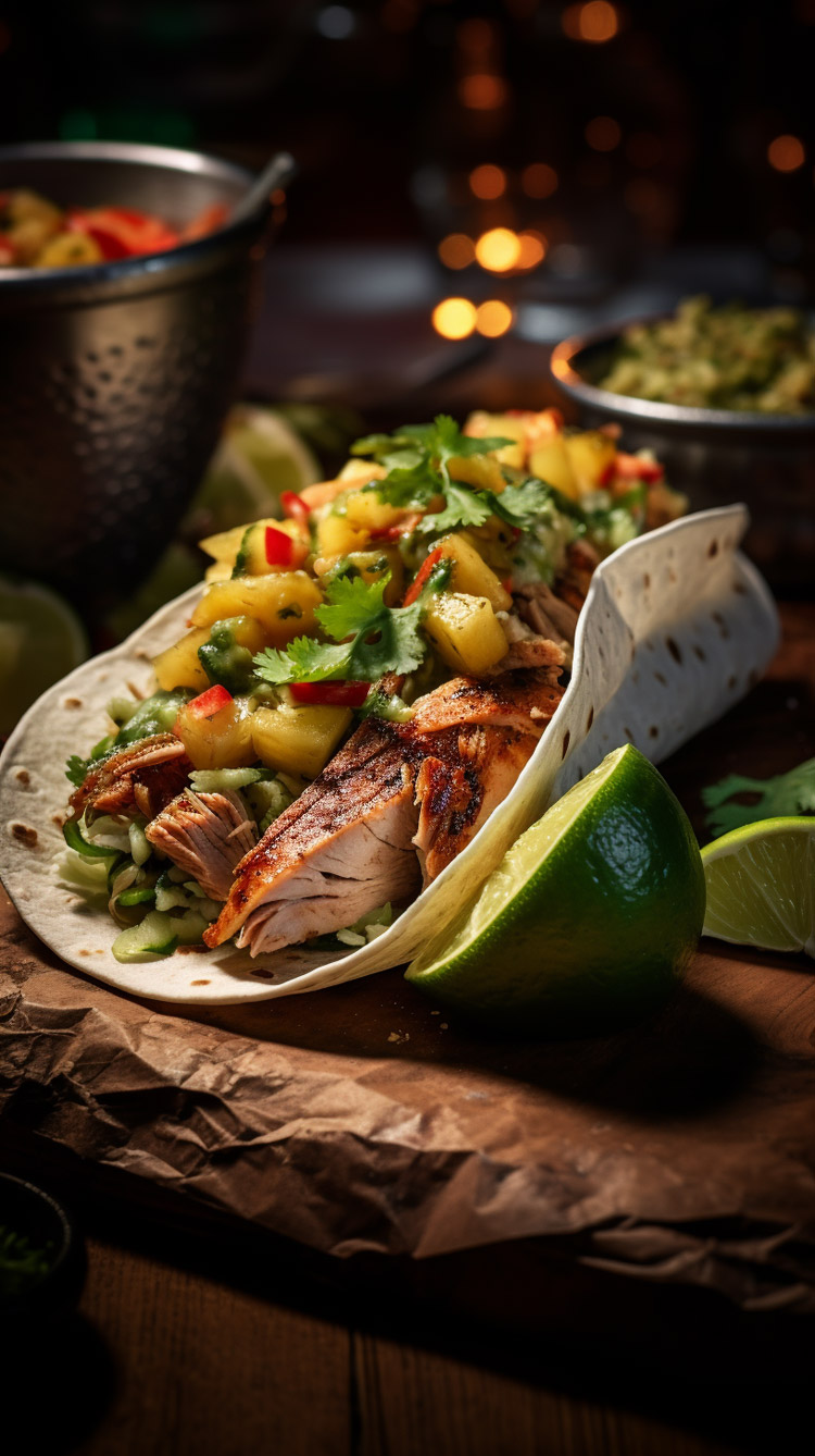 Tacos al Pastor mit Mexican Tears - Red Pepper Sauce